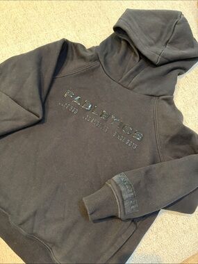Fabletics Black Embossed Logo Hooded Sweatshirt